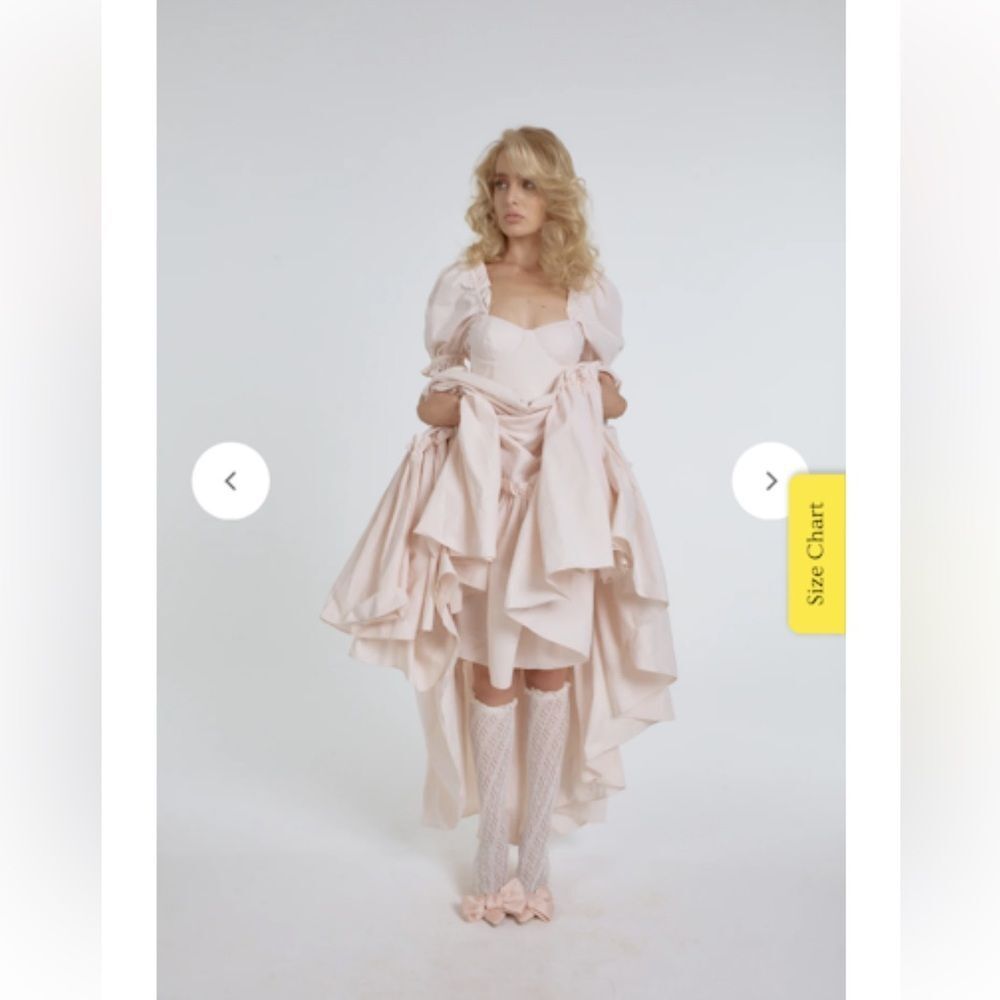 Selkie Blush Pink Puff-Sleeve Maxi Dress - Picture 2 of 8